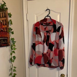 Nine West Polka Dot Blouse, Size L